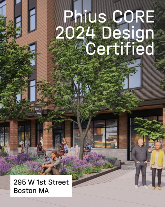 295 West 1st Street is officially Phius CORE 2024 Design Certified! 

This multifamily, new construction project will add 236-units of both market-rate and income-restricted homes as well as bike-share facilities, open community space and a new public yard for everyone in the neighborhood to enjoy.

Congratulations to our client partner and project team: Jones Street, Sustainable Energy Analytics (SEA), Chris Goodwin Associates, WSP in the U.S., H+O Structural Engineering, Verdant Landscape Architecture, Wessling Architects, Kalin Associates LLC, McPhail Associates, LLC, Howard Stein Hudson and Callahan Construction Managers